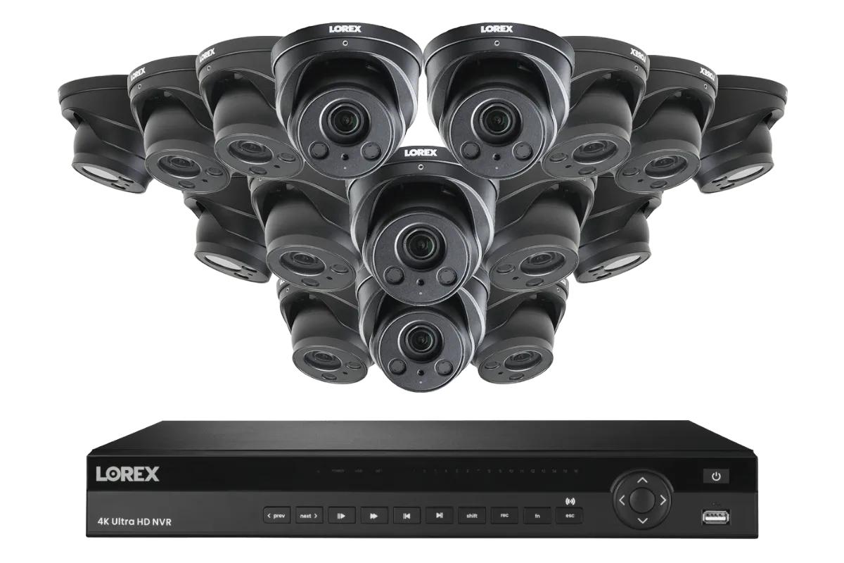 16-Channel 4K NVR System with Sixteen 4K (8MP) Nocturnal IP Varifocal Cameras