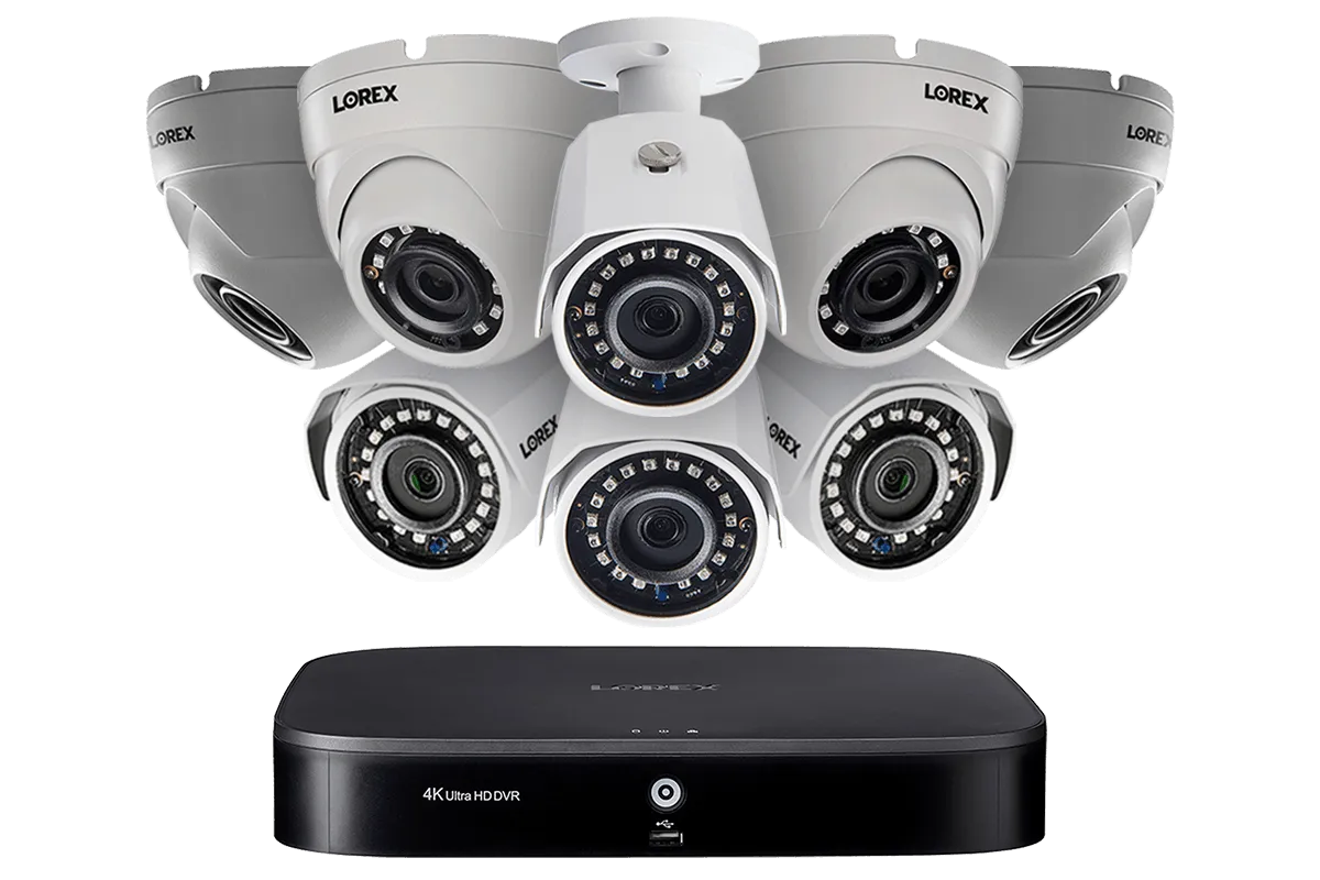 2K Super HD 8-Channel Security System with Eight 2K (5MP) Cameras, Advanced Motion Detection and Smart Home Voice Control