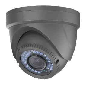 2MP HD TVI 1080P Advanced Armored Dome Camera, Vari-focal 2.8-12mm lens, Grey