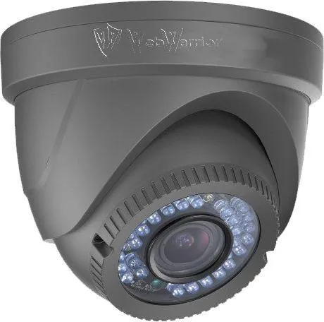 2MP HD TVI 1080P Advanced Armored Dome Camera, Vari-focal 2.8-12mm lens, Grey