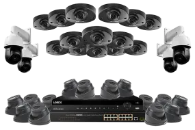 32 Channel NVR Security System with Fourteen 2K Audio, Fourteen 4K Zoom Lens Dome and Four 2K PTZ with 12&times; Optical Zoom