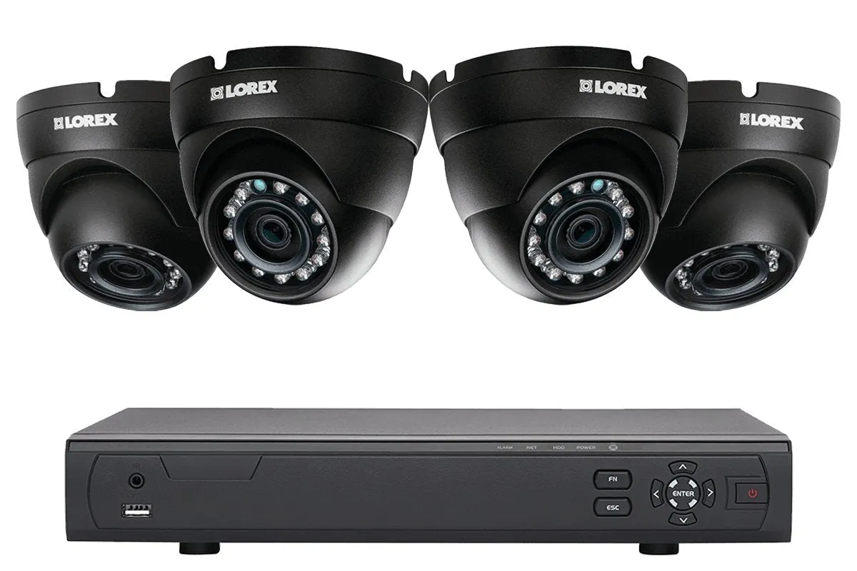 4 Channel HD Security System with four 720p HD Cameras