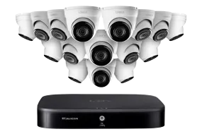 4K Ultra HD 16-Channel Security System with Sixteen 4K (8MP) Dome Cameras, Advanced Motion Detection and Smart Home Voice Control