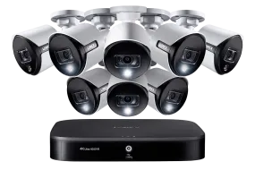 4K Ultra HD 8-Channel Security System with 8 Active Deterrence 4K (8MP) Cameras, Advanced Motion Detection and Smart Home Voice Control