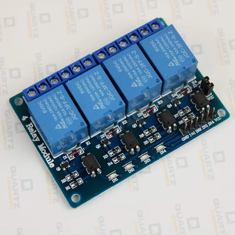 5V/3.3V Four Channel 10A Isolated Relay Module - 4 channel relay module