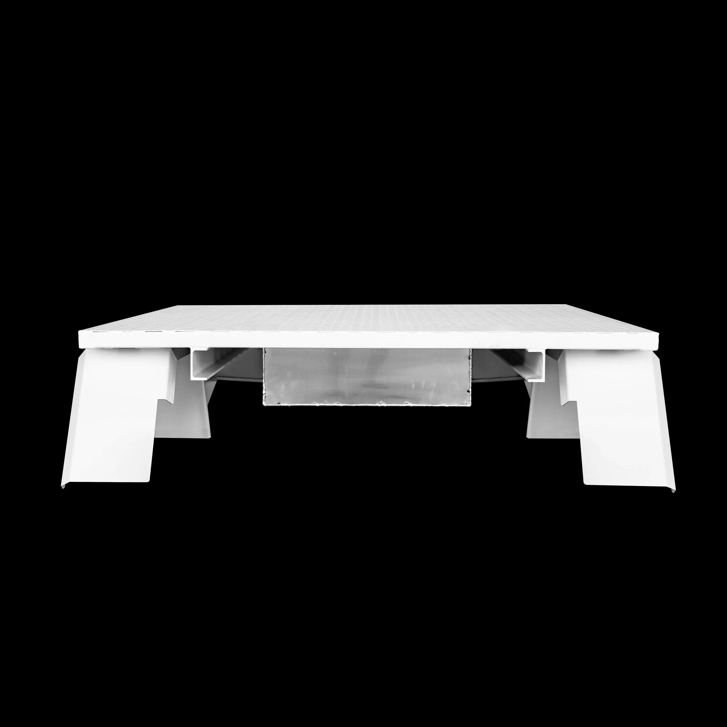 Aluminium Tray 1950mm No Headboard - White