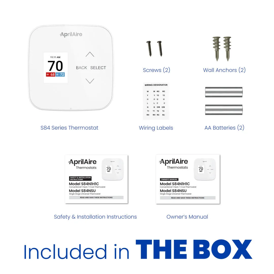 AprilAire S84NSU Programmable Thermostat