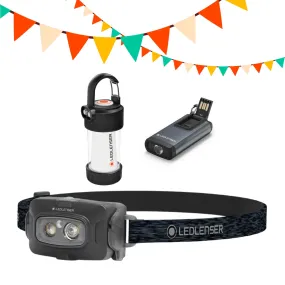 Be Festival Ready Bundle - ML4 Lantern   HF4R Core Head Torch   K6R 4GB Keyring Torch