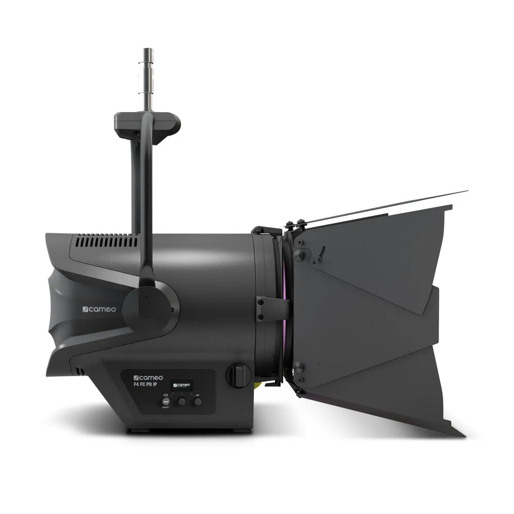 Cameo Pro CLF4FCPOIP Professional Pole-Operated IP65 Fresnel Full Color - Includes Barndoor and Gel Frame (RGBW)