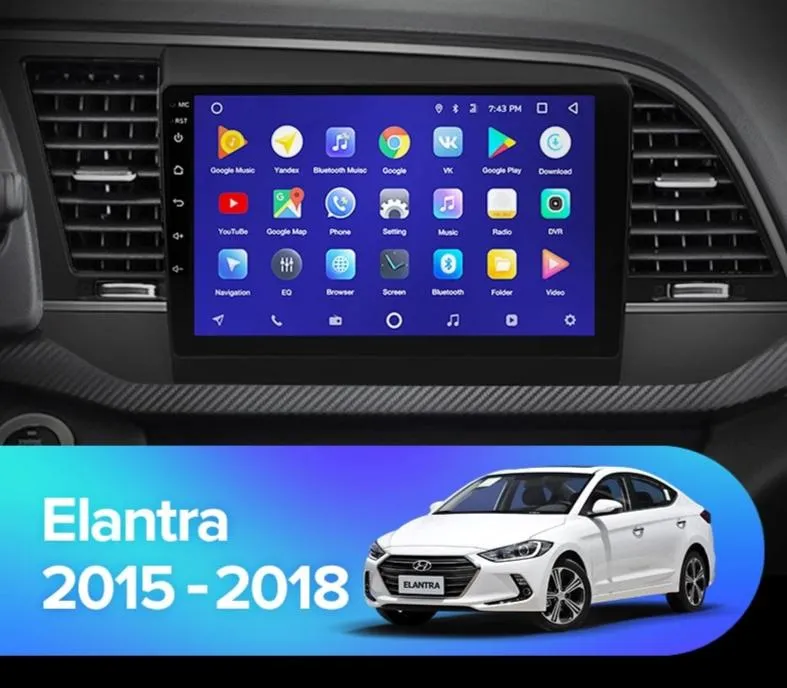 Car Dealz 10.2" Android 10.0 Hyundai Elantra 6 2015-2018 w CAM In Dash Plus OEM Fascia