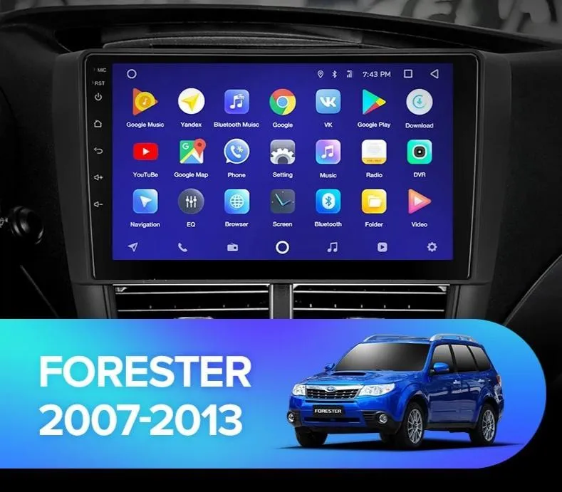 Car Dealz 10.2" Android 10.0 Subaru Forester 3 SH 2007-2013 w CAM In Dash Plus OEM Fascia