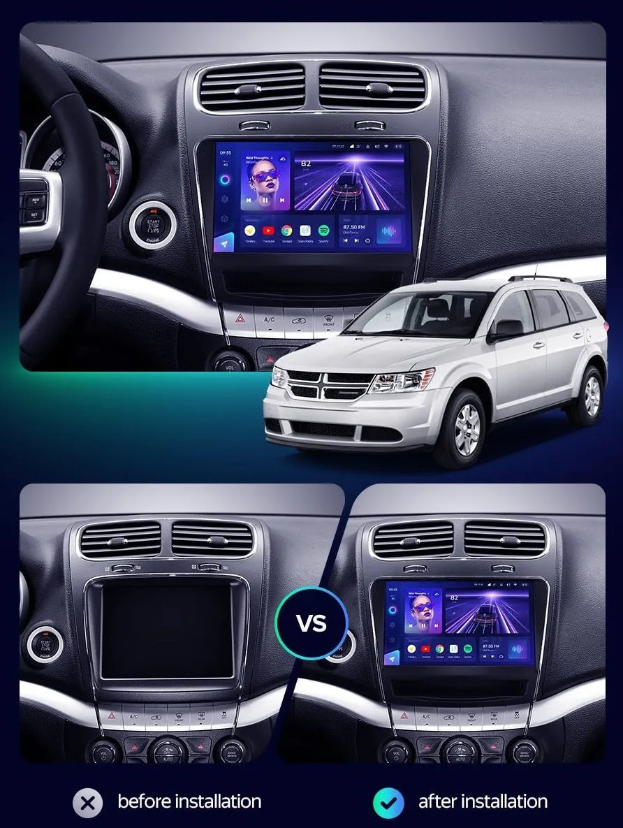 Car Dealz Elite 4G Data Model 10.2" Android 12.0 For Dodge Journey JC 2011 - 2020 In Dash Plus OEM Fascia