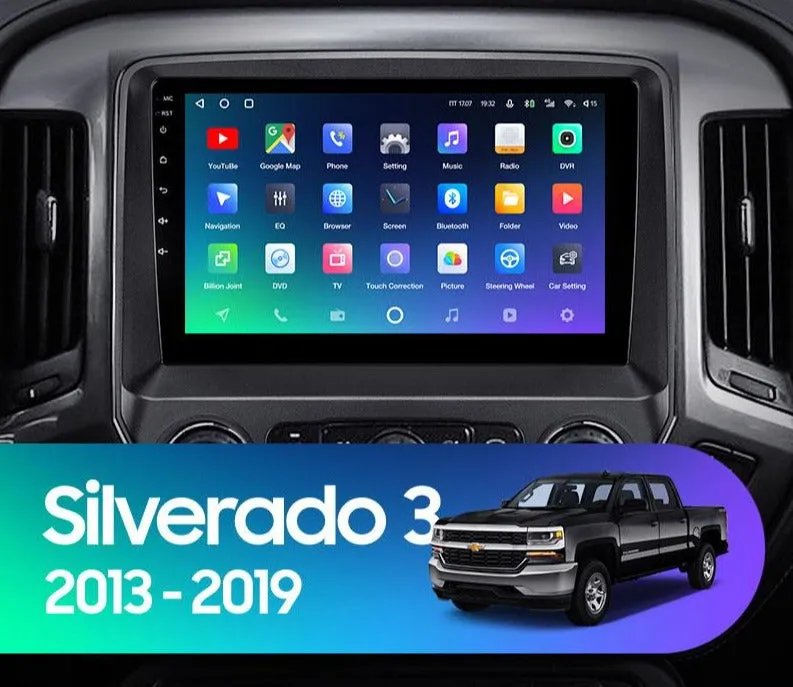 Car Dealz Premium Advanced 4G Data Model 10.2" Android 12.0 For Chevrolet Holden Silverado 3 GMTK2 2013 - 2019 In Dash Plus OEM Fascia