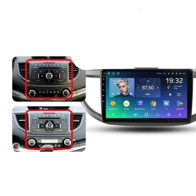 Car Dealz Premium Advanced 4G Data Model 10.2" Android 12.0 For Honda CRV CR-V 4 RM RE 2011 - 2018 In Dash Plus OEM Fascia