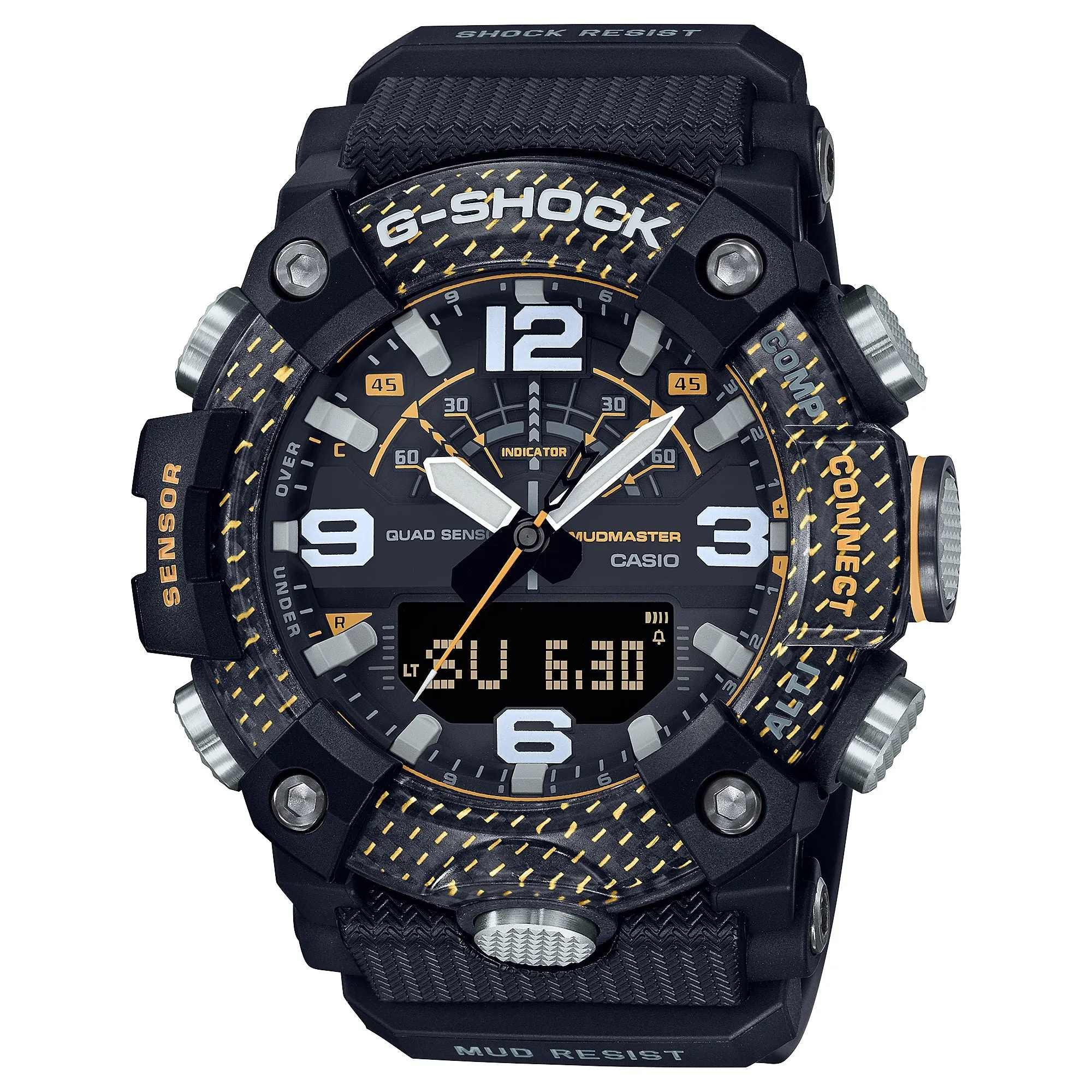 Casio G-Shock Master of G Mudmaster Carbon Core Guard Structure Black Resin Band Watch GGB100Y-1A GG-B100Y-1A