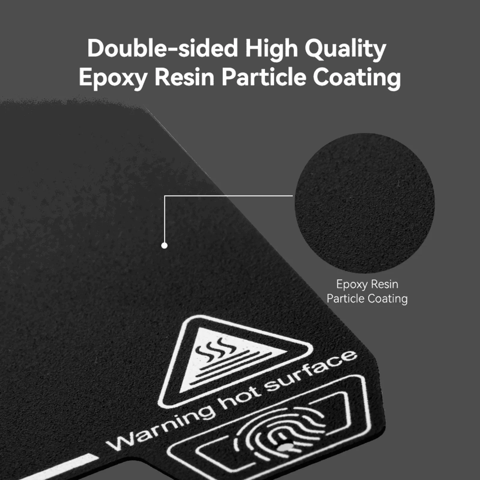 Creality Epoxy Resin Build Plate 235x235mm, Double-Sided Textured Spring Steel Bed Plate