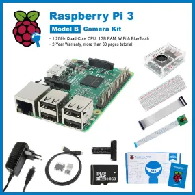 [Discontinued] SainSmart Raspberry Pi 3 Camera Kit : Camera  Case   SD   Breadboard   HDMI   GPIO   Heatsink