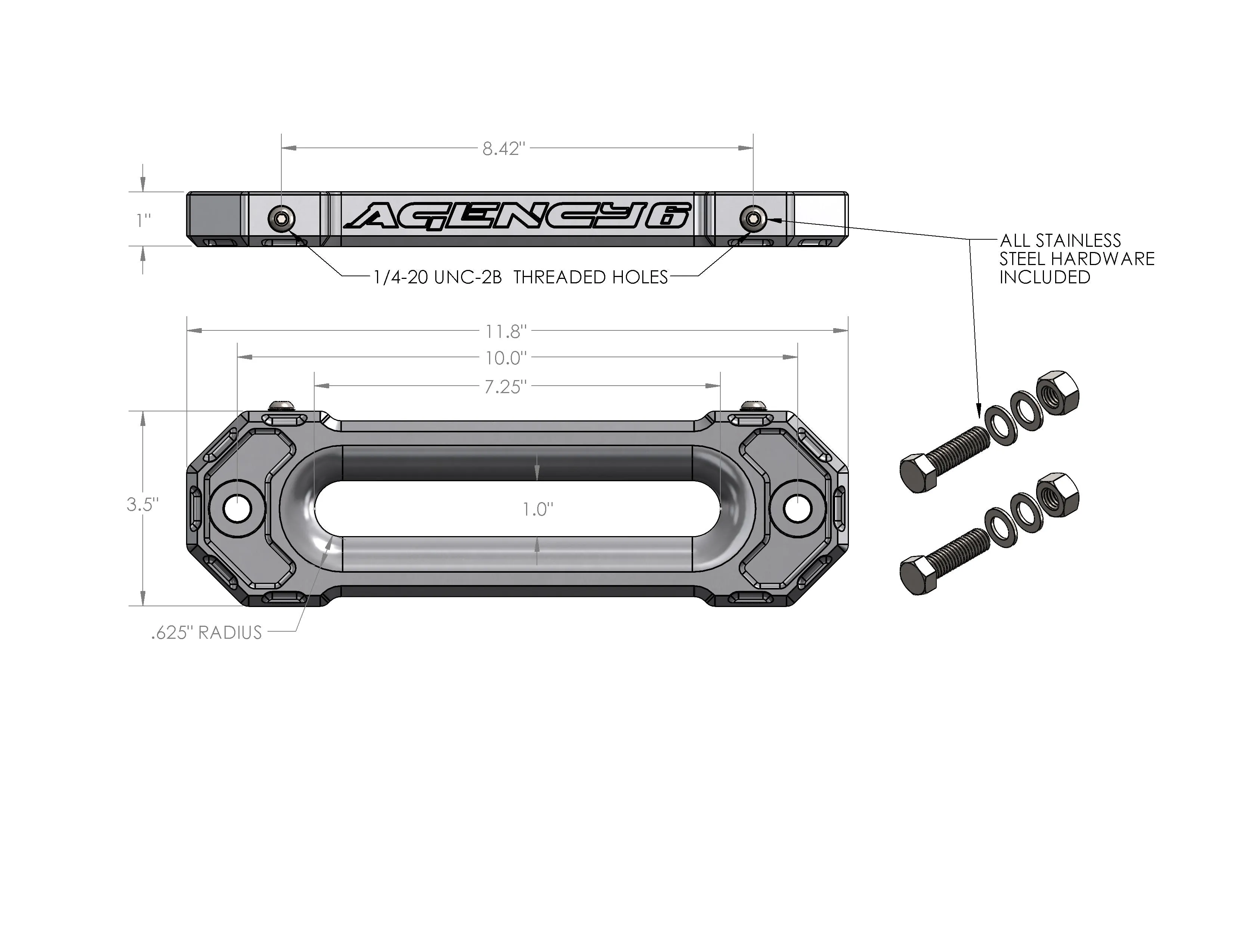 Fairlead (1.0" Thick) - Red