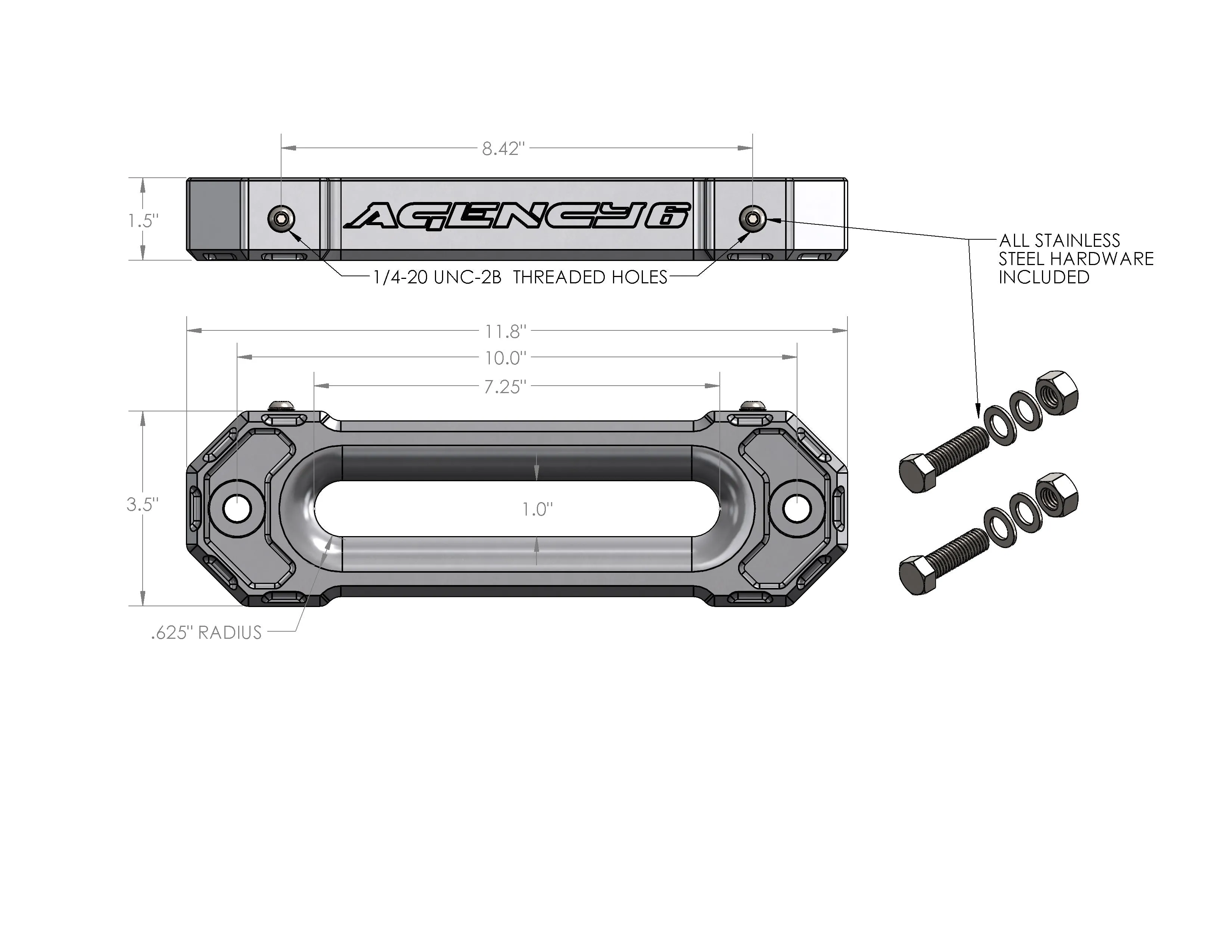 Fairlead (1.5" Thick) - Red