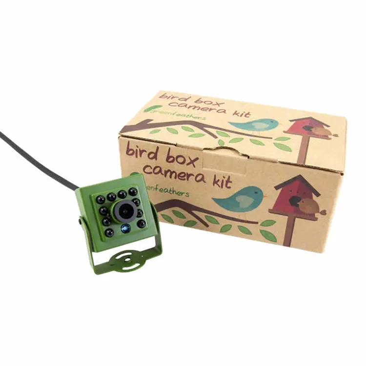 Green Feathers Bird Box Camera HD with TV Cable Connection