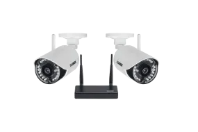 HD 720p Indoor/Outdoor Wireless Security Cameras with Receiver (2-pack)