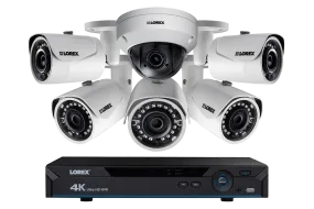 IP Camera System with 6 Security Cameras & Lorex Cloud Connectivity