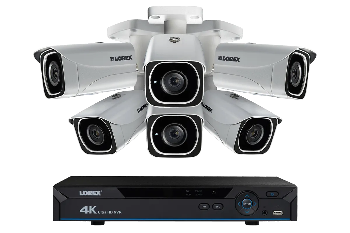 IP Camera System with 6 Ultra HD 4K Security Cameras & Lorex Cloud Connectivity