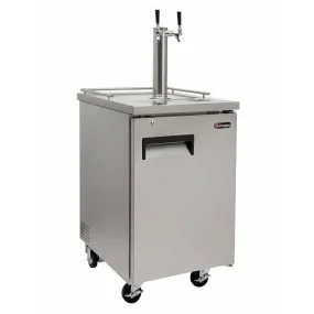 Kegco 24" Wide Kombucha Dual Tap All Stainless Steel Kegerator KOMC1S-2