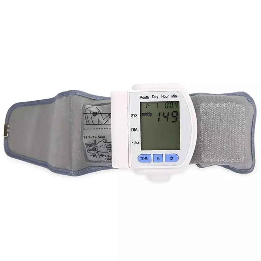 LCD Digital Automatic Wrist Cuff Blood Pressure Monitor