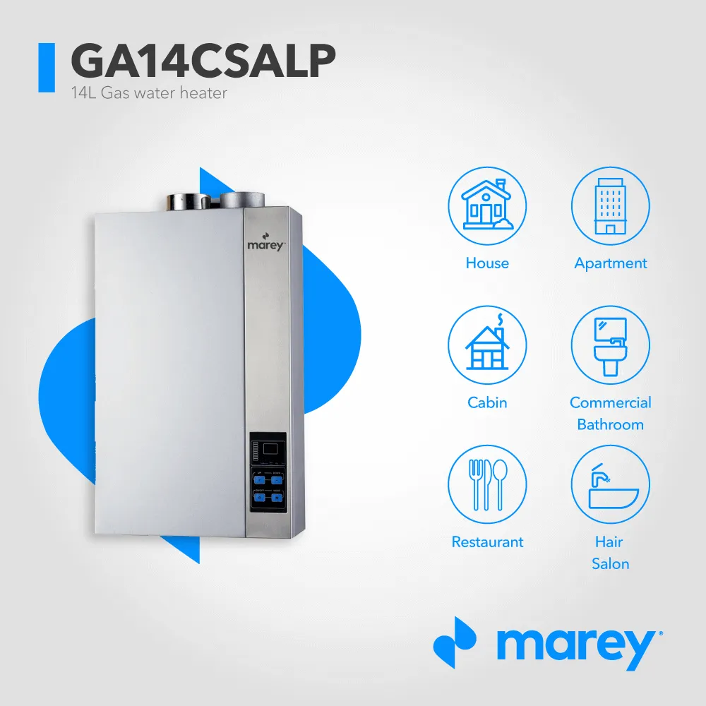 Marey 14L Direct Vent Indoor Tankless Water Heater   Vent Bundle