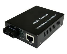 Media Converter, Multimode, Gigabit Ethernet, 550M, RJ45-Duplex SC