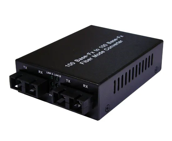 Media Converter, Multimode-Single Mode, Fast Ethernet, 2-20K, Duplex SC