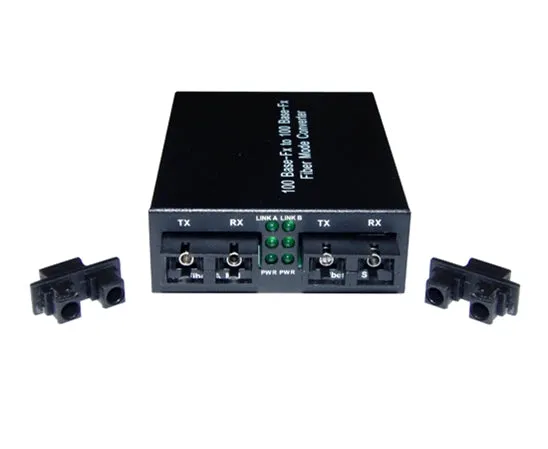 Media Converter, Multimode-Single Mode, Fast Ethernet, 2-20K, Duplex SC