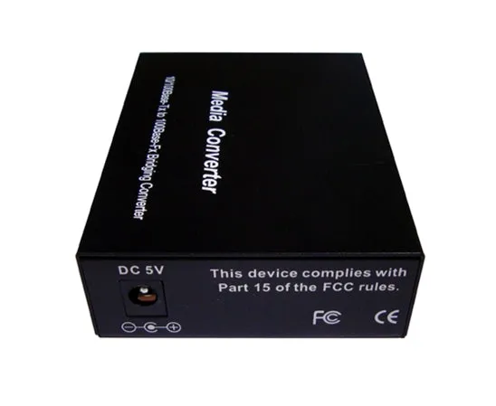 Media Converter, Single Mode, Fast Ethernet, 60K, RJ45-Duplex SC