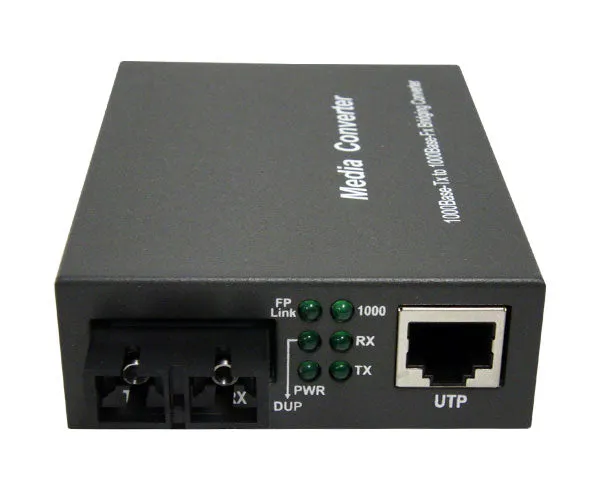 Media Converter, Single Mode, Pure Gigabit Ethernet, 20KM, RJ45-Duplex SC