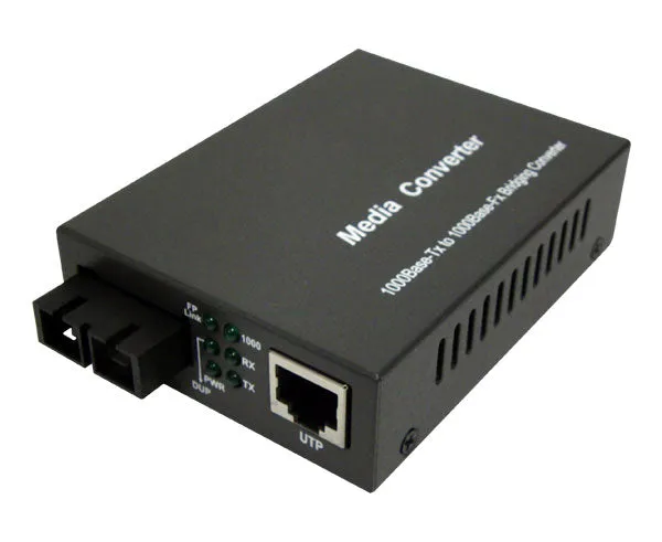 Media Converter, Single Mode, Pure Gigabit Ethernet, 20KM, RJ45-Duplex SC