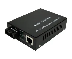 Media Converter, Singlemode, Gigabit Ethernet, 10km, RJ45-Duplex SC