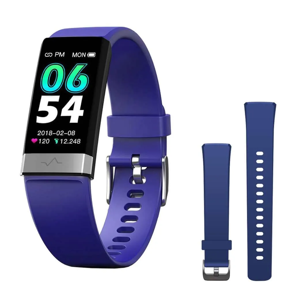 MorePro V19 Fitness Tracker ECG Monitor & Sleep Monitor Blue