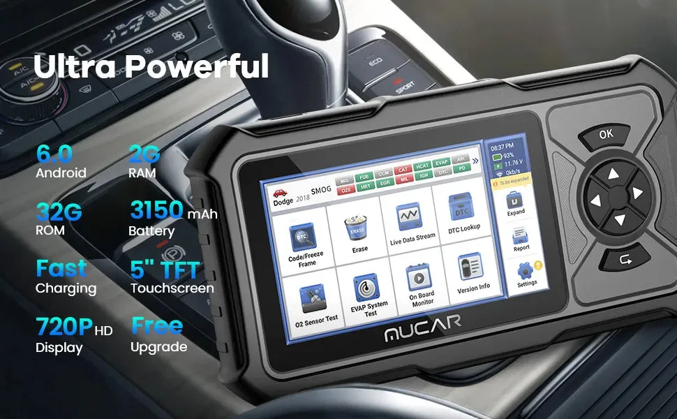 MUCAR CDE900 PRO OBD2 Diagnostic Tool With 4 System Diagnostics ECM TCM ABS SRS Automotive Scanner Car Code Reader OBD 2 Scanner