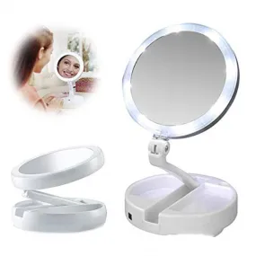 New Style Makeup Mirror LED Makeup Mirror Folding Storage Makeup Mirror