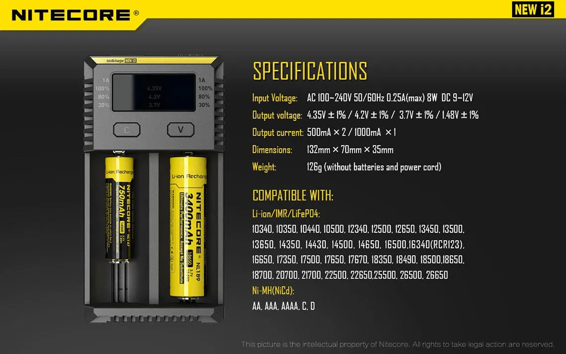 Nitecore NEW i2 Intellicharger  - 2016 Version