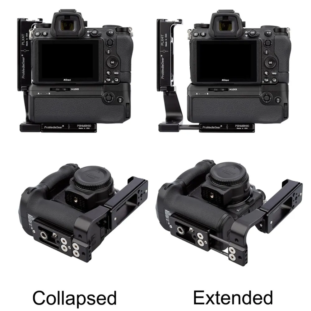 ProMediaGear PLNMBN11 L-Bracket plate for Nikon Z6 Mark II and Z7 Mark II with MB-N11 Battery Grip Arca-Type