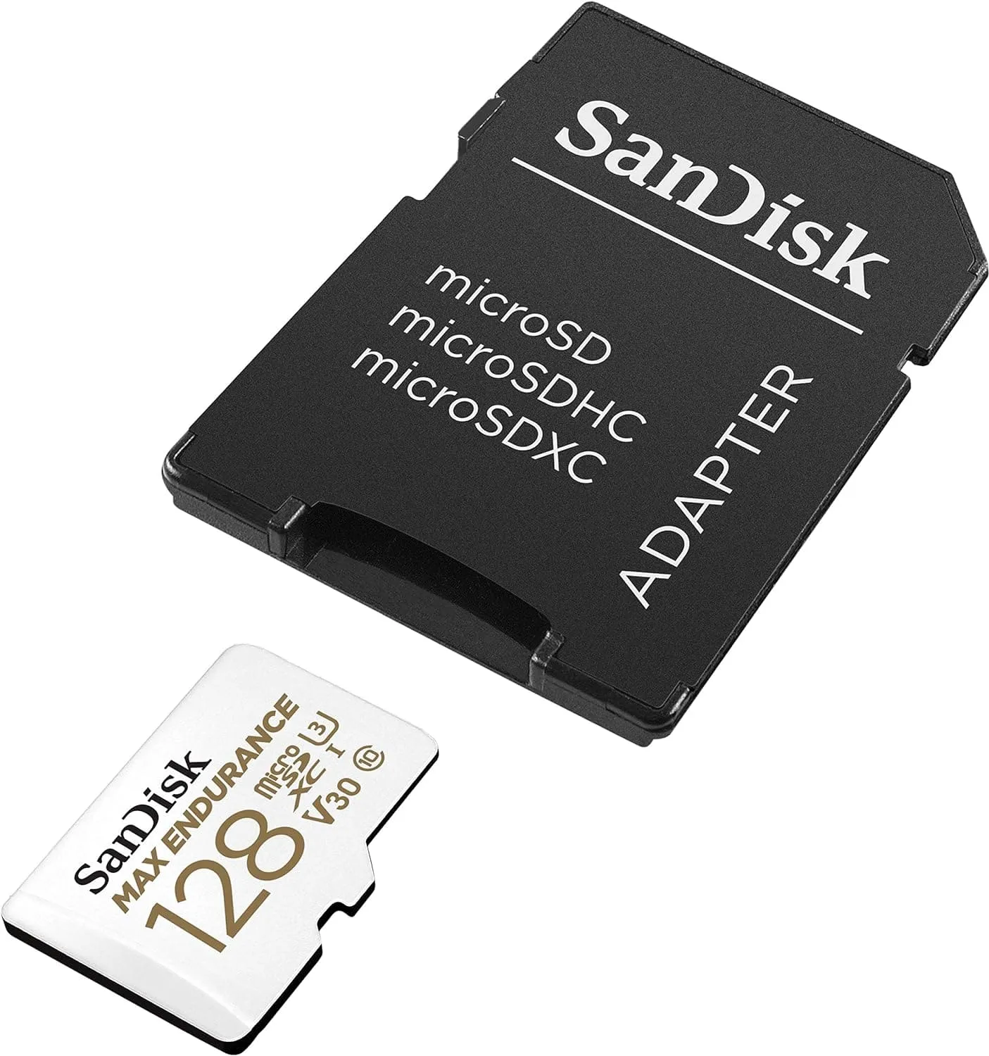 SanDisk MAX ENDURANCE Video Monitoring for Dashcams & Home Monitoring 128 GB microSDXC Memory Card   SD Adaptor 60,000 Hours Endurance