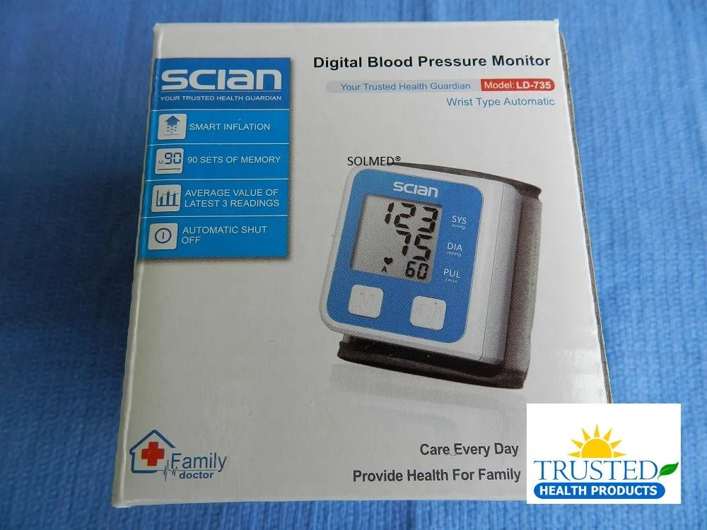 SCIAN WRIST TYPE AUTOMATIC DIGITAL BLOOD PRESSURE MONITOR WITH HEART BEAT DETECTOR X 1