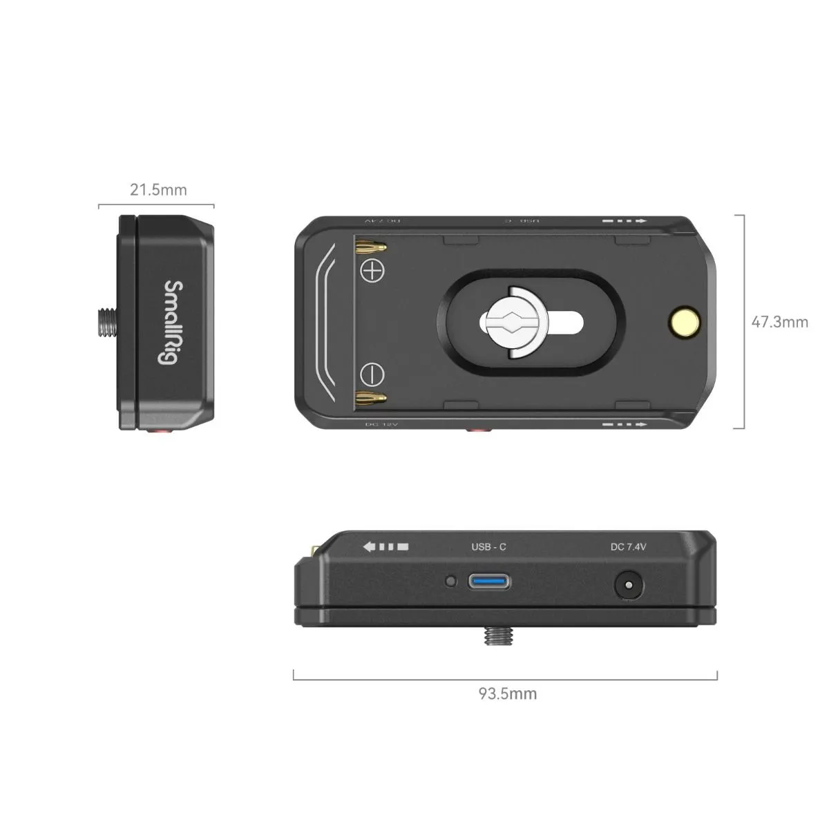 SmallRig NP-F Battery Adapter Mount Plate for Canon EOS R5/R5C & BMPCC 4K/6K Pro (Advanced Edition)