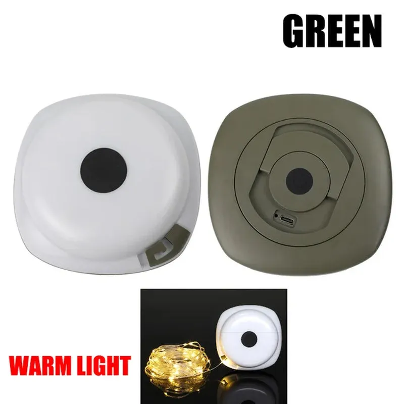 USB Rechargeable Camping Light 10Meter Light String Outdoor Tent Light RGB Atmosphere Light XTE LED Flashlight with Magnet Hook