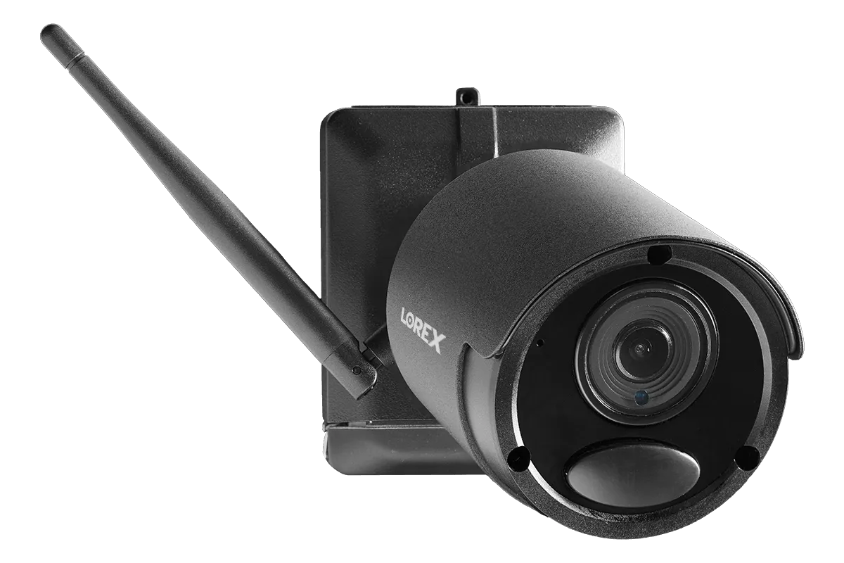 Wire-Free Accessory Camera for Battery Powered, Audio Security Systems (Black Metal)