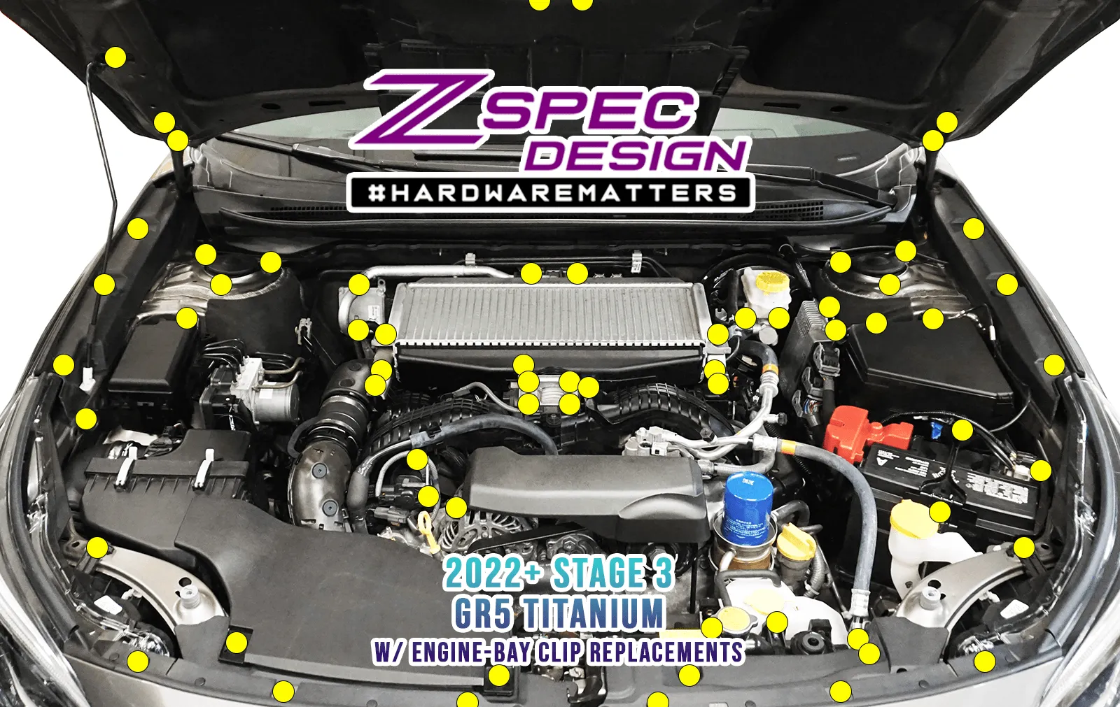 ZSPEC "Stage 3" Dress Up Bolts® Fastener Kit for '22  Subaru WRX & Legacy, Titanium